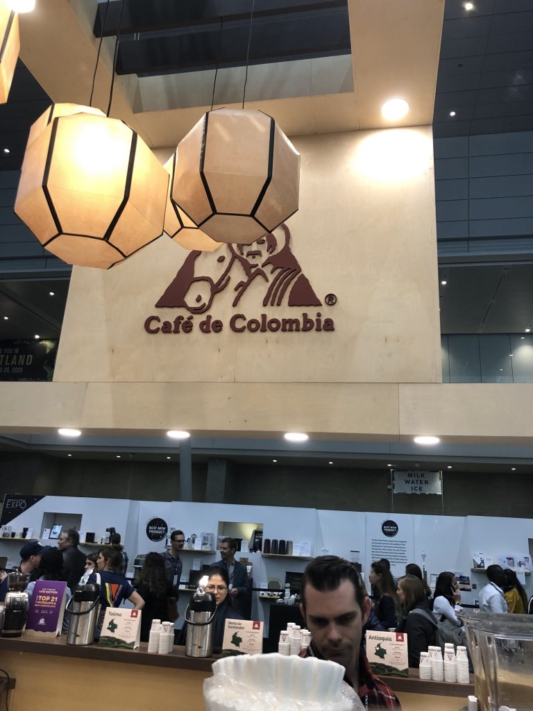 The Café de Colombia booth at the 2019 Specialty Coffee Expo in Boston